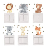 ZooJoy - Set van 6 Cartoon Dieren Muurstickers voor Kinderkamers